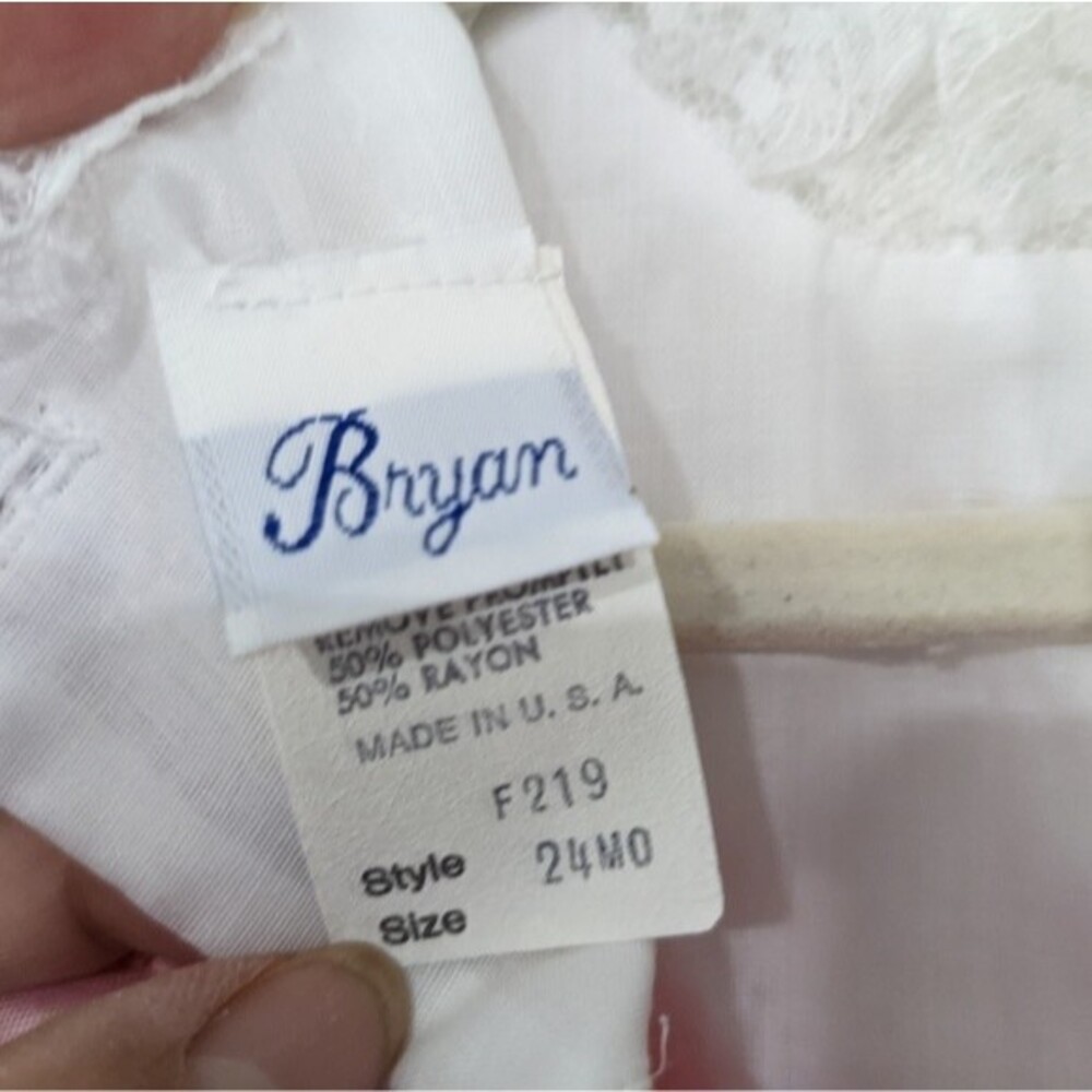 Vintage Bryan 24 Month Pink and White Dress - Picture 4 of 11